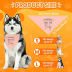 2 Pack Dog Bandanas for Pregnancy Announcement, Cute Adjustable Pet Bandana - Image 3