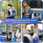 Cat and Dog Backpack Carrier, Foldable Breathable Pet Carrier Backpack - Image 6