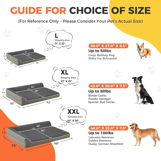 Dog Bed Large Sized Dogs, Orthopedic Dog Bed - Image 3