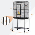 Large Bird Cage, 62.6" H Big Bird Cage - Image 3