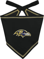 Pets First NFL Baltimore Ravens TIE Bandana, Size Small/Medium. Dog Bandana by PETSFIRST