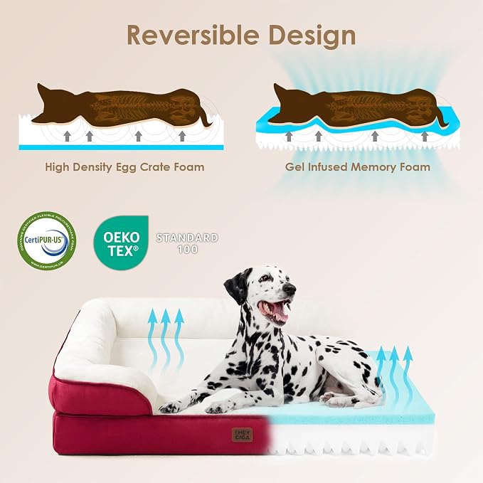 EHEYCIGA Orthopedic Dog Bed for Small Dogs, Waterproof Memory Foam Small Dog - Image 4