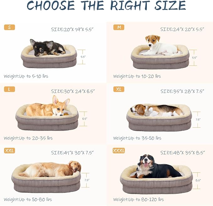 Orthopedic Dog Bed for Puppy, Extra Small Dogs Breeds, Oval Cat Bed, High - Image 5