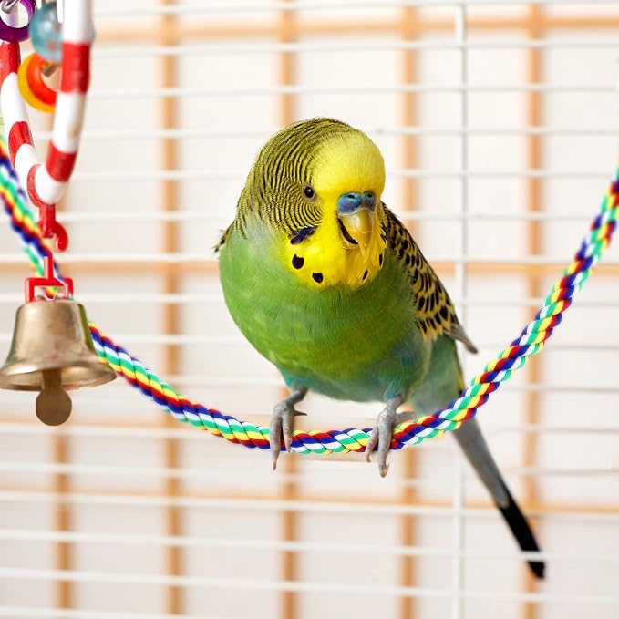 Weewooday 2 Pcs Bird Rope Perches Climbing Rope Bird Cage Accessories - Image 5