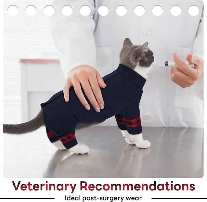 PUMYPOREITY Cat Pajamas, Stretchy 4-Leg Design - Image 5