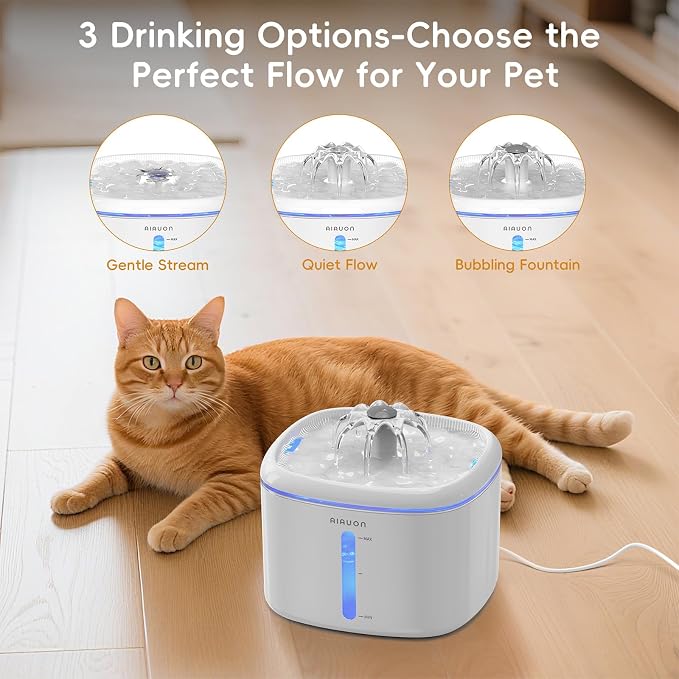 Cat Water Fountain, 2.5L/84oz Pet Cat Fountain – Ultra Quiet Upgraded Automatic - Image 3