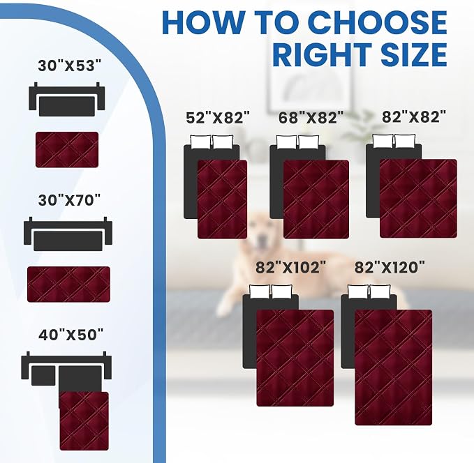 Waterproof Couch Covers for Pets, Waterproof Dog Bed Cover, Anti-Slip Soft Dog - Image 4
