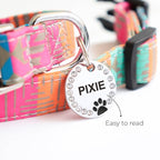 Paw Shape Dog ID Tag Stainless Steel Custom Laser Engraved, Cute Bling Glitter - Image 6