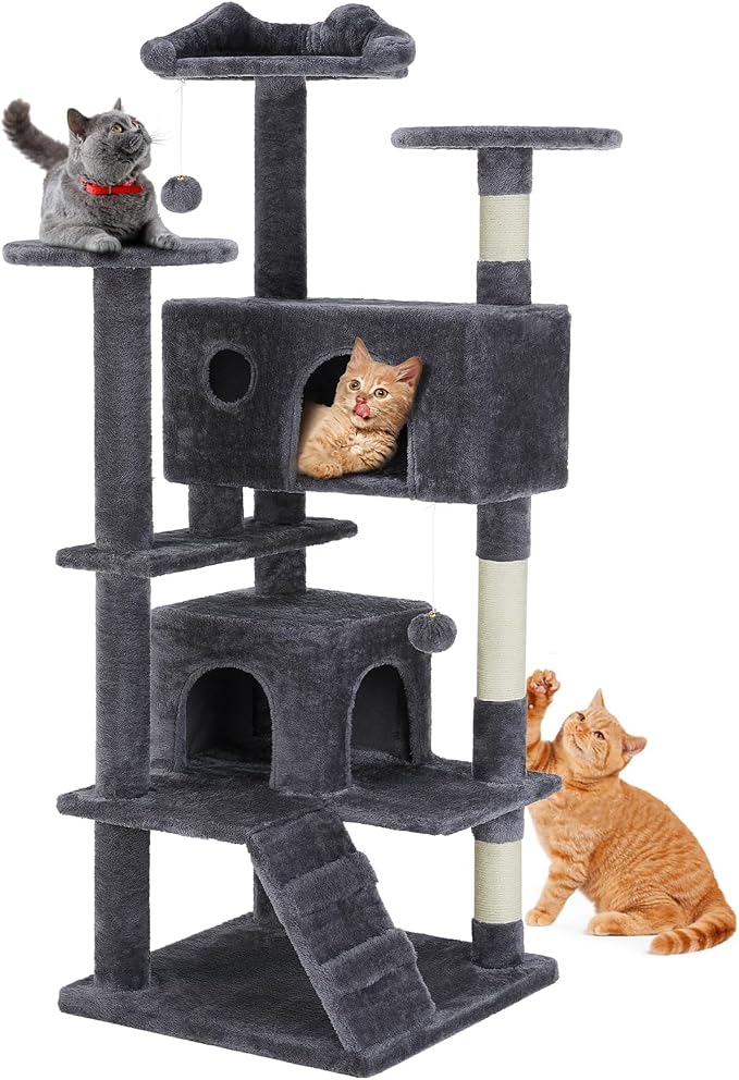 Sweetcrispy 54-Inch Cat Tree Tower – Multi-Level by Sweetcrispy