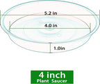 6 Pack Plastic Plant Saucer Water Drip Tray, 4 5 6 7 8 9 10 11 12 inch - Image 2