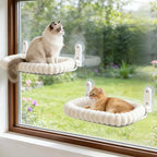 2PC Cat Window Perch with Bolster Foldable Cat Hammock Cushion Bed by Zoratoo