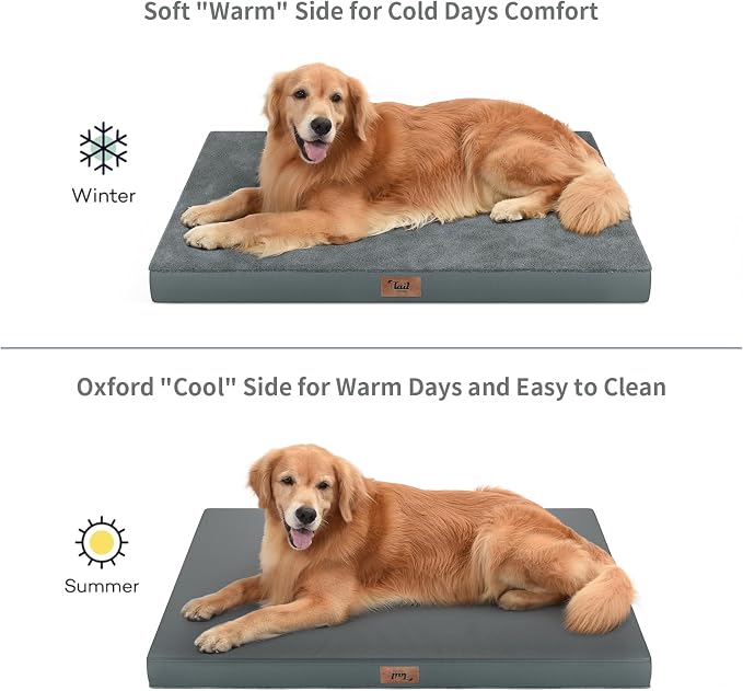 Comfort Dog Bed for Small Dogs & Cats, Waterproof Dog Crate Mat Orthopedic Egg - Image 3