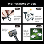 Animal Paw Print Solar Lights Outdoor Garden Decor, 4 Pack Paw Print Lights - Image 4