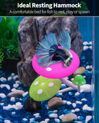 Uniclife Betta Mushroom Hammock Soft Aquarium Rest Bed Fish Breeding Playing Pad - Image 2
