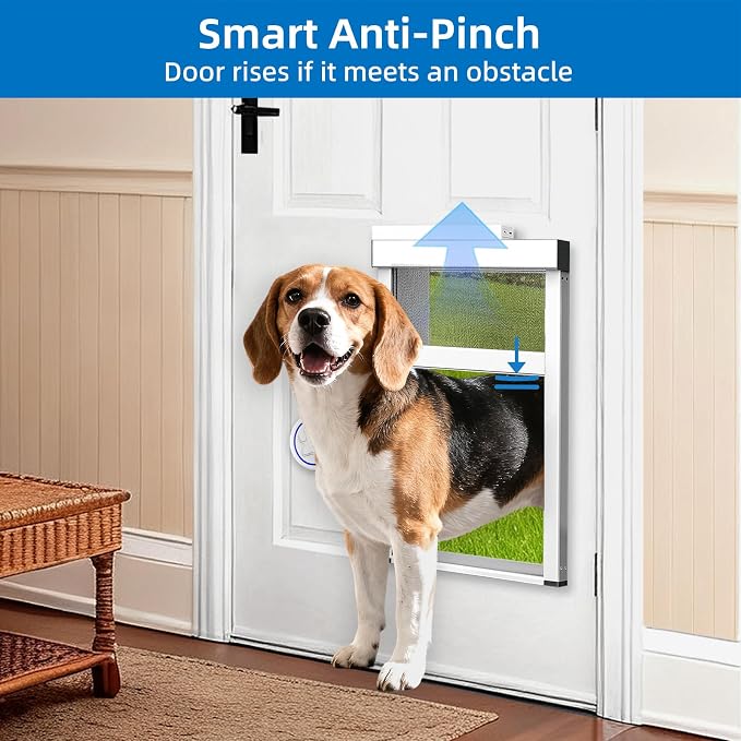 Large Dog Door for Door, Electronic Pet Automatic Door Smart Aluminum Dog Door - Image 5