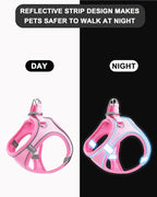 XXXS Pink Soft Mesh Dog Harness and Leash Set, No Escape Puppy Harnesses - Image 3