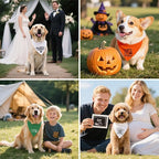 Happy Birthday Dad Funny Dog Bandana, Dog Scarf Accessory - Image 6
