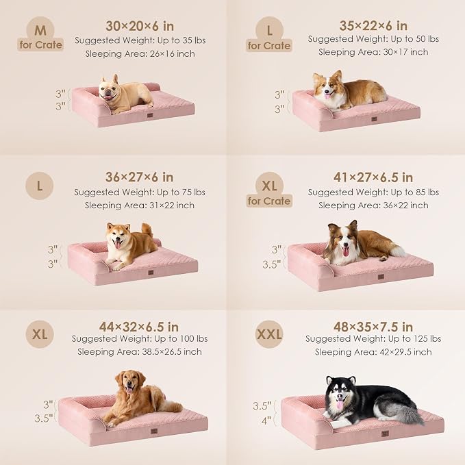 EHEYCIGA XL Dog Bed Memory Foam - Image 2