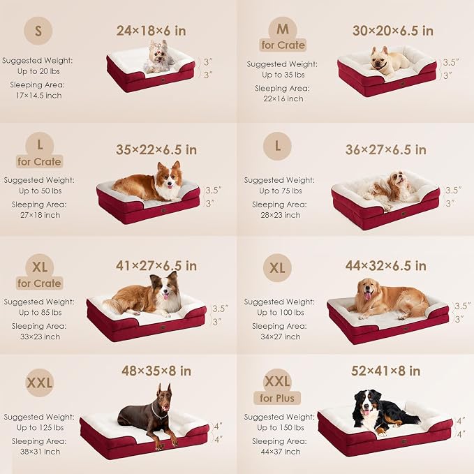 EHEYCIGA Orthopedic Dog Bed for Small Dogs, Waterproof Memory Foam Small Dog - Image 2