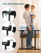 Babelio Baby Gate for Doorways and Stairs, 26-40" Auto Close Dog Gate, - Image 4