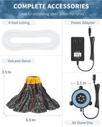Uniclife Aquarium Volcano Ornament Kit Realistic Resin Volcanic Decoration - Image 5