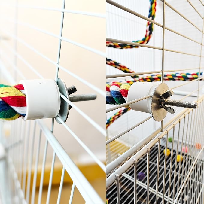 31.5-Inch × 0.8-Inch Diameter Nipple Style Bird Rope Perch, Bird cage - Image 4