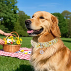 Adjustable Floral Dog Collar, Lightweight Quick-Release Buckle Collar - Image 3