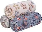 Dono 1 Pack 3 Dog Blankets, Soft Fluffy Fleece Pet Blanket Warm Sleep Mat Paw - Image 3