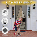 Magnetic Screen Door -Fit for Door Size:32x80 Inch, Hands Free Mesh Partition - Image 4