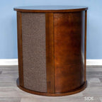 The Refined Feline Purrrrfect End Table Cat Bed Cave in Mahogany Brown - Image 3