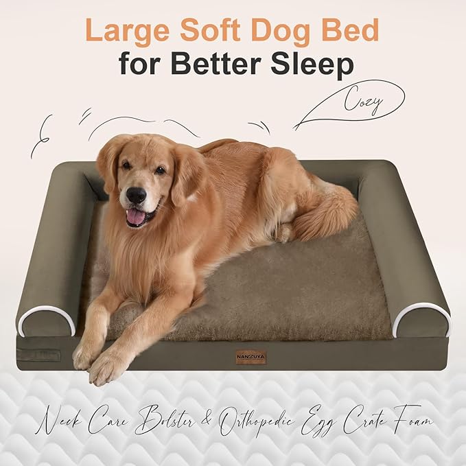 Large Dog Bed Orthopedic Washable: Beds Bolster XL Bed Big XLarge Dogs Memory - Image 2