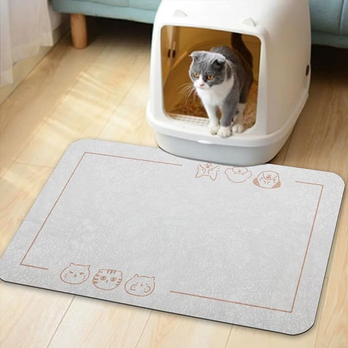 YCT Cat Pet Food Mat, Cat Feeding Mat, Non-Slip Bottom Absorbent Pet Mat - Image 8