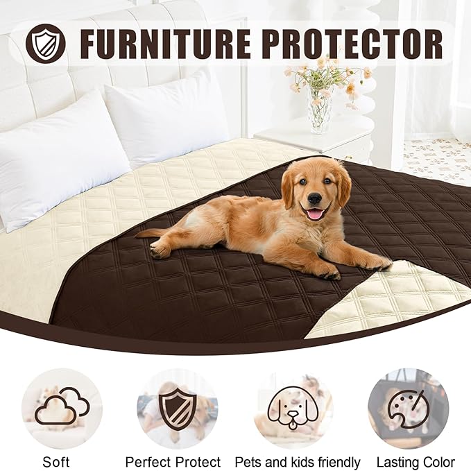 Smiry Waterproof Dog Bed Cover Blanket 52x82, Soft Reversible Pet Blanket - Image 8