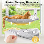 Cat Window Perch, Glow in The Dark Cordless Foldable Pet Hammock Bed - Image 2