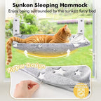2PC Cat Window Perch, Glow in The Dark Cordless Foldable Pet Hammock Bed - Image 2