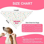 Dog Birthday Bandana Girl for Medium Large Dogs, Reversible 2 Patterns in 1 - Image 4