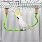 2 Pack Bird Rope Swing Chewing Toy, Hemp Perch Swing, Cage Standing Climbing - Image 2