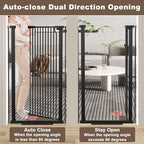 Fairy Baby 51.18" Extra Tall Cat Gate, 29.5"-32.6" Adjustable Width Auto Close - Image 5