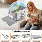 Stainless Steel Litter Box, XL Metal Cat Litter Box - Image 6