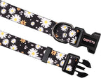 QQPETS Adjustable Soft Dog Collar: Print Flower Pink Multicolor Cute Patterns - Image 7