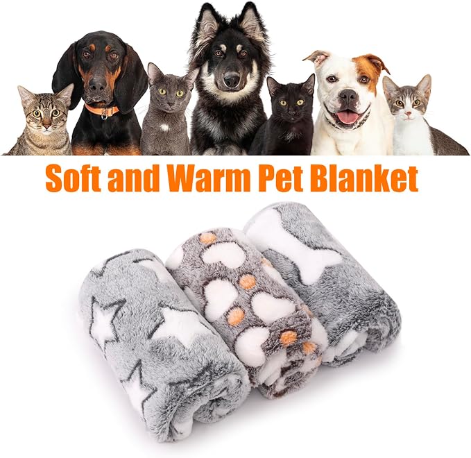 3 Pack Cat and Dog Blanket Soft & Warm Fleece Flannel Pet Blanket, Great Pet - Image 8
