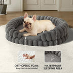 BALANCE Calming Dog Bed for Medium Sized Dogs, 30 Inches Oval Washable Pet Bed - Image 2