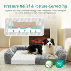 Faux Fur Orthopedic Dog Bed, Extra Large Dog Bed, Supportive Foam Pet Sofa - Image 2
