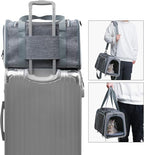 Cat Carrier - Portable Foldable Dog Pet Carrier, Soft-Sided Pet Bag up to 15 Lbs - Image 5