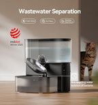 Wireless Cat Water Fountain No Filters, Wastewater Separation, FEELNEEDY - Image 2