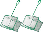 Pawfly Aquarium Fish Net with Braided Metal Handle Square Net with Soft Fine by Pawfly