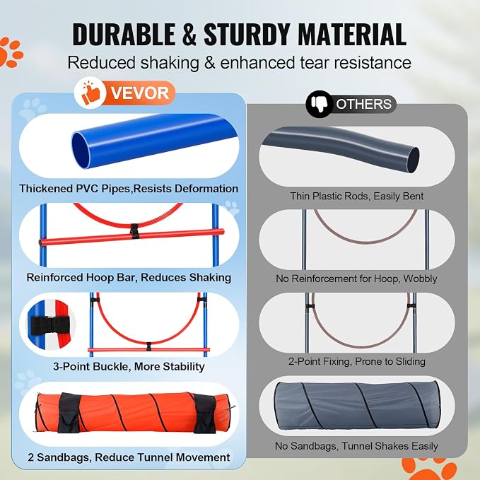 VEVOR Dog Agility Training Equipment, Dog Obstacle Course Backyard Set - Image 3