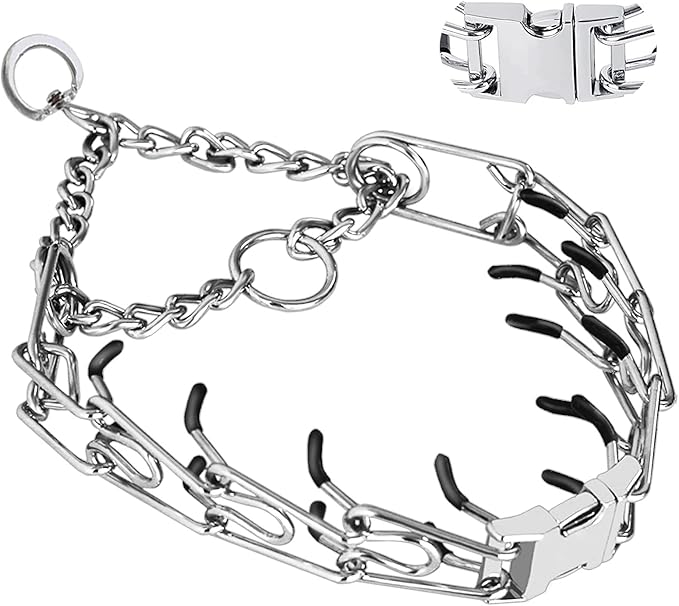 Prong Collar for Dogs, Adjustable Size Dog Training Collar Dog Pinch Collar by Safiman