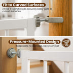 Baby Gate for Stairs, 29.7-40.6" Pressure Mounted Dog Gate, Auto Close Safety - Image 8