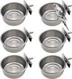 Tfwadmx 6 Pcs Bird Feeding Dish Cups Parrot Food Bowl Clamp Holder Coop Cup by Tfwadmx